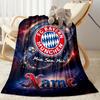 Bayern Munich Galaxy Artwork Personalized Text Blanket Lightweight Customizable Blanket Warmthful Decor Versatile for Nap Picnics Living Room Sofa