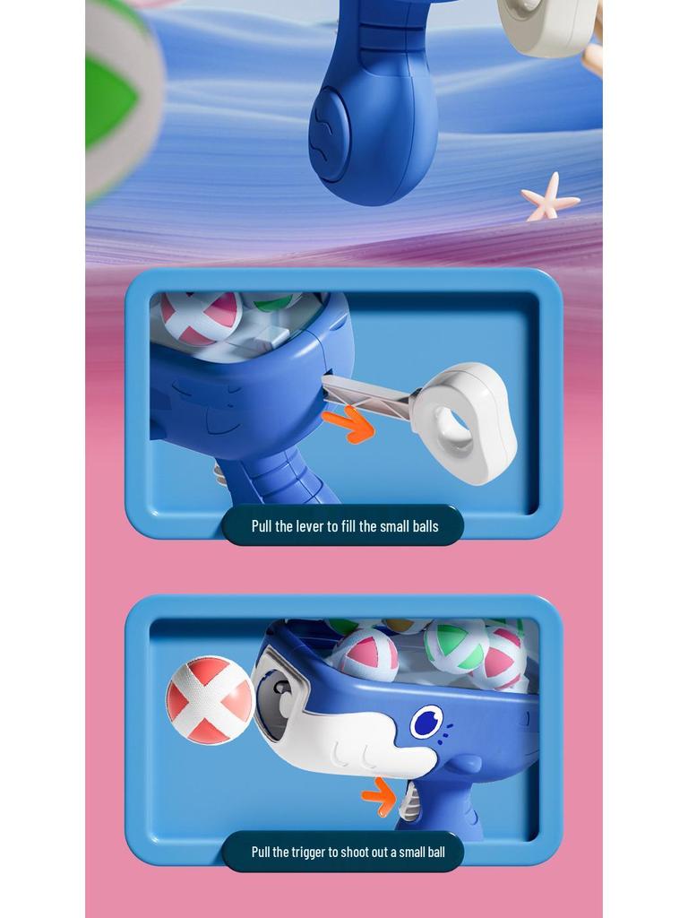 Трансграничный китовый пистолет с липкими шариками: Интерактивная стрелялка для детей и родителей