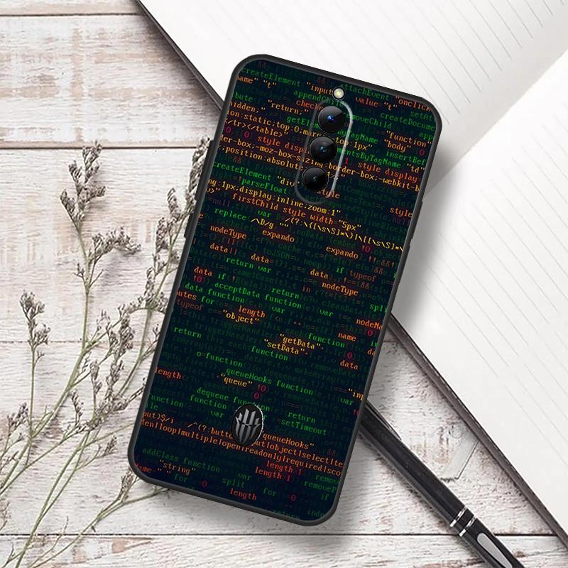 Чехол-программист с дизайном Code для ZTE Nubia Red Magic 11 10 9 8 8S 9S 10S Pro Plus 6 7 6S 7S Pro 5G 6R 10 Air Funda