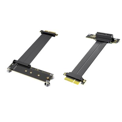 Удлинительный кабель PCIe 4.0 4X с поддержкой SSD NVMe M.2, видеокарт и сетевых карт, оснащенный экранированием от помех