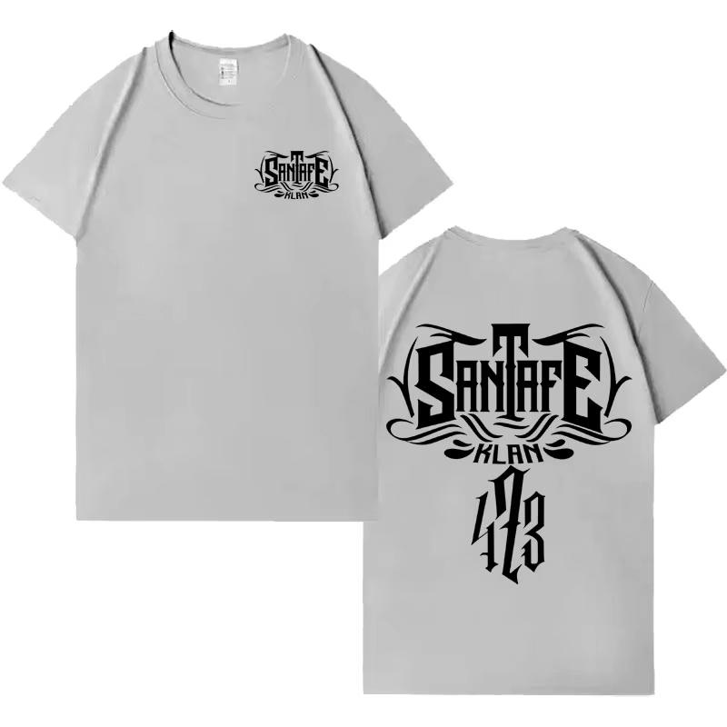 Santa Fe Klan Merch 2026 summer Print Short Sleeve Tee Shirt Unisex Fashion Pop Music pure Cotton CrewNeck Casual Gothic Top