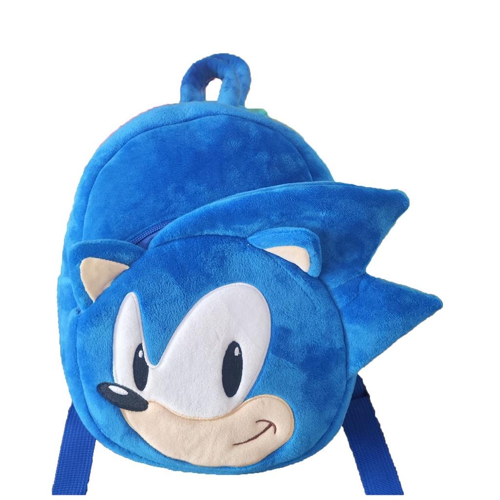 Supersonic Sonic Hedgehog Backpack Adorable Plush Schoolbag For Kids
