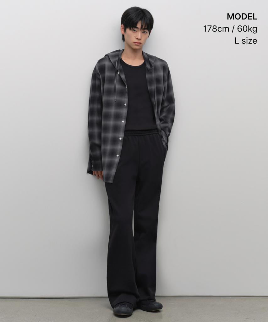 MUSINSA STANDARD Double Knit Flare Sweatpants [Black]