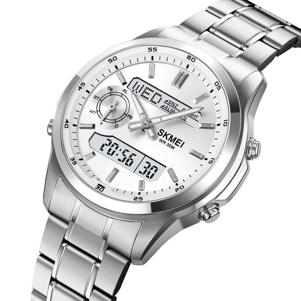 Цифровые часы с двойным дисплеем, хронографом, будильником, спортивные водонепроницаемые часы с электронным механизмом, многофункциональные наручные часы Relogio Masculino