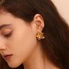 MamacitaSlay Новый Дизайн Серьги-Цветы из Нержавеющей Стали Модные Водонепроницаемые Украшения Женские Элегантные Заявление Серьги