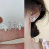 Серьги-гвоздики с синей бабочкой для женщин Brincos Feminino, модные украшения для подруги