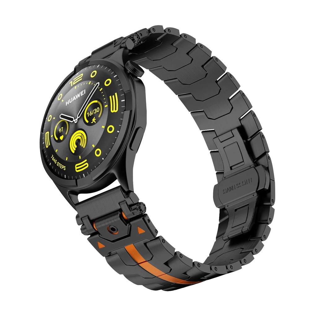 Ремешок из нержавеющей стали 22 мм 20 мм для Huawei Watch GT4 5 46 мм/GT5 Pro GT3 GT2 Металлический браслет для Samsung Galaxy Watch 7/6/5/4