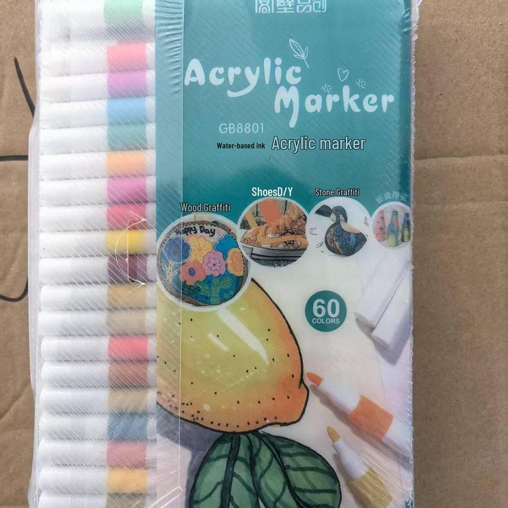 Набор акриловых маркеров: 12/24/36/48/60 Быстросохнущие акварельные маркеры-подсветки