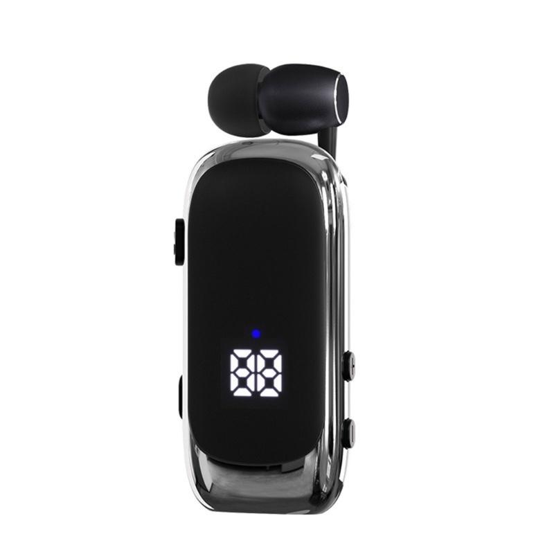 Петличная Bluetooth-совместимая гарнитура для звонков и прослушивания музыки, с цифровым LED-дисплеем, для автомобиля