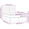 VidaXL Slat Bed Base with Mattress and LEDs, Upholstered Bed, Double Bed, Adult Bedroom Interior Bed, 3135509