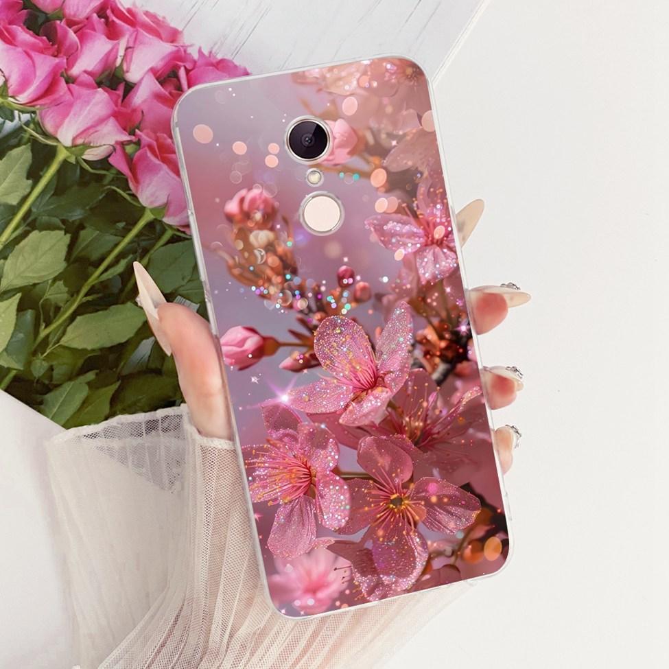 For Redmi 5 Case Cover Transparent Cute Cat Fashion Butterfly Funny Painted Casing MDG1 MDI1