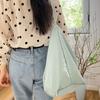 Large Capacity Satin Tote Bag Solid Color Lightweight Underarm Bag Cute Simple Shoulder Bag  Casual