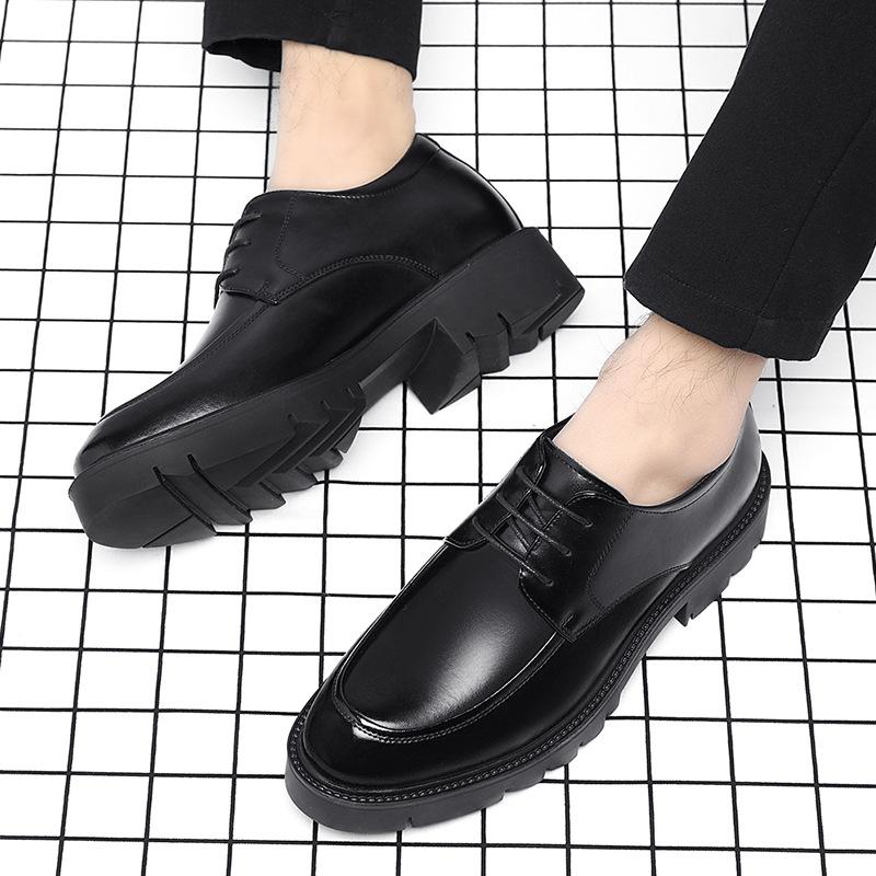 8-10cm Height Increasing Shoes for Men Summer Autumn Inside High Shoes Men's Hollow Business Dress Men's Elevator Shoes