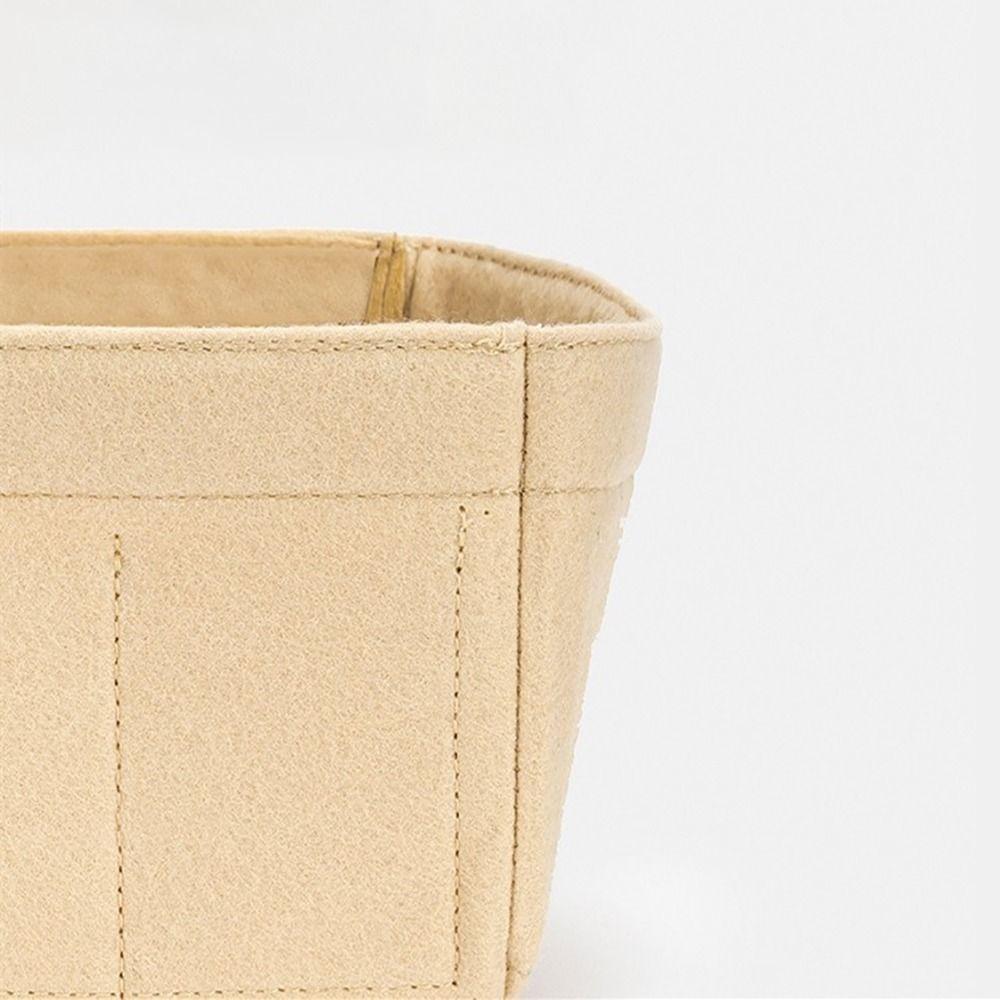 Felt Bucket Bag Internal Bag Large Capacity Multi-Pocket Purse Liner Storage Organization Portable for Picotin18/22