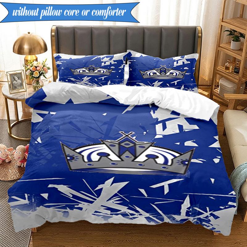 3PCS Los Angeles ice hockey Bedding Set,Including 1pc Duvet Cover And 2pcs Pillowcases Perfect for Bedroom, Dormitory, Fan Christmas gift