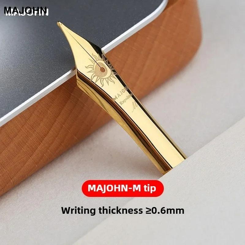 MAJOHN Ti-P141 Ручка-перо с поршневой системой из титанового сплава, версия с металлическим узором "Молот", Школьные и офисные принадлежности, Канцелярские товары