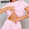 GMXIA Летний комплект из двух предметов с короткими рукавами и шортами, женский свободный удобный костюм для дома