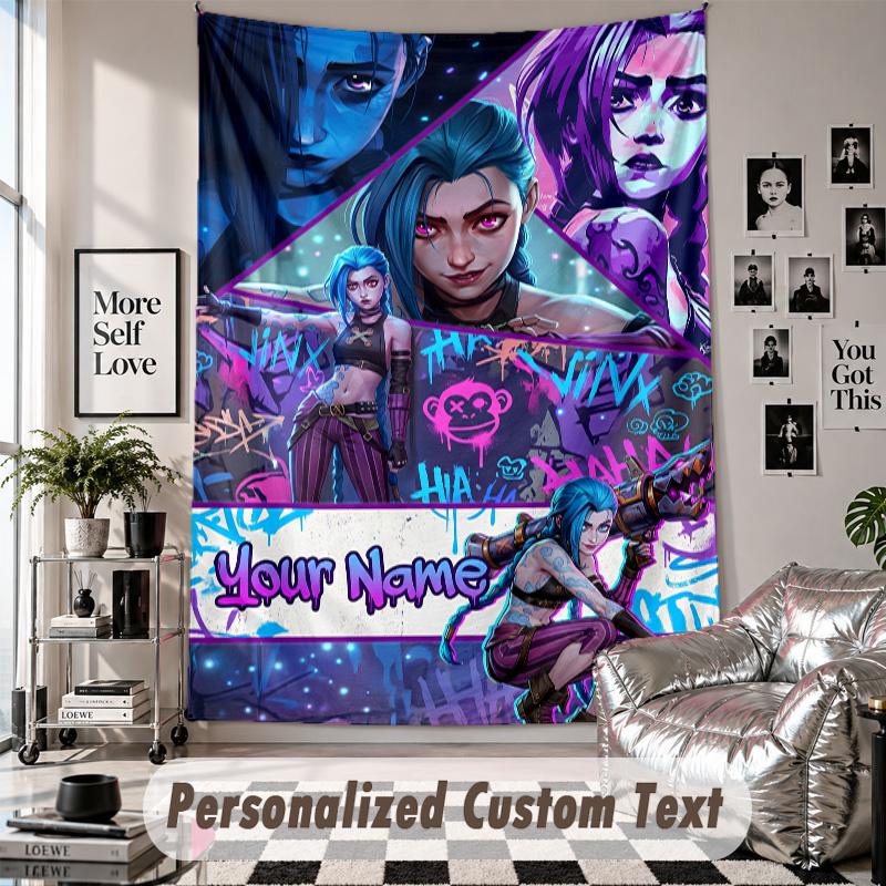 Custom Tapestry Wall Hanging, Arcane Personalized Name Text Home Wall Decor