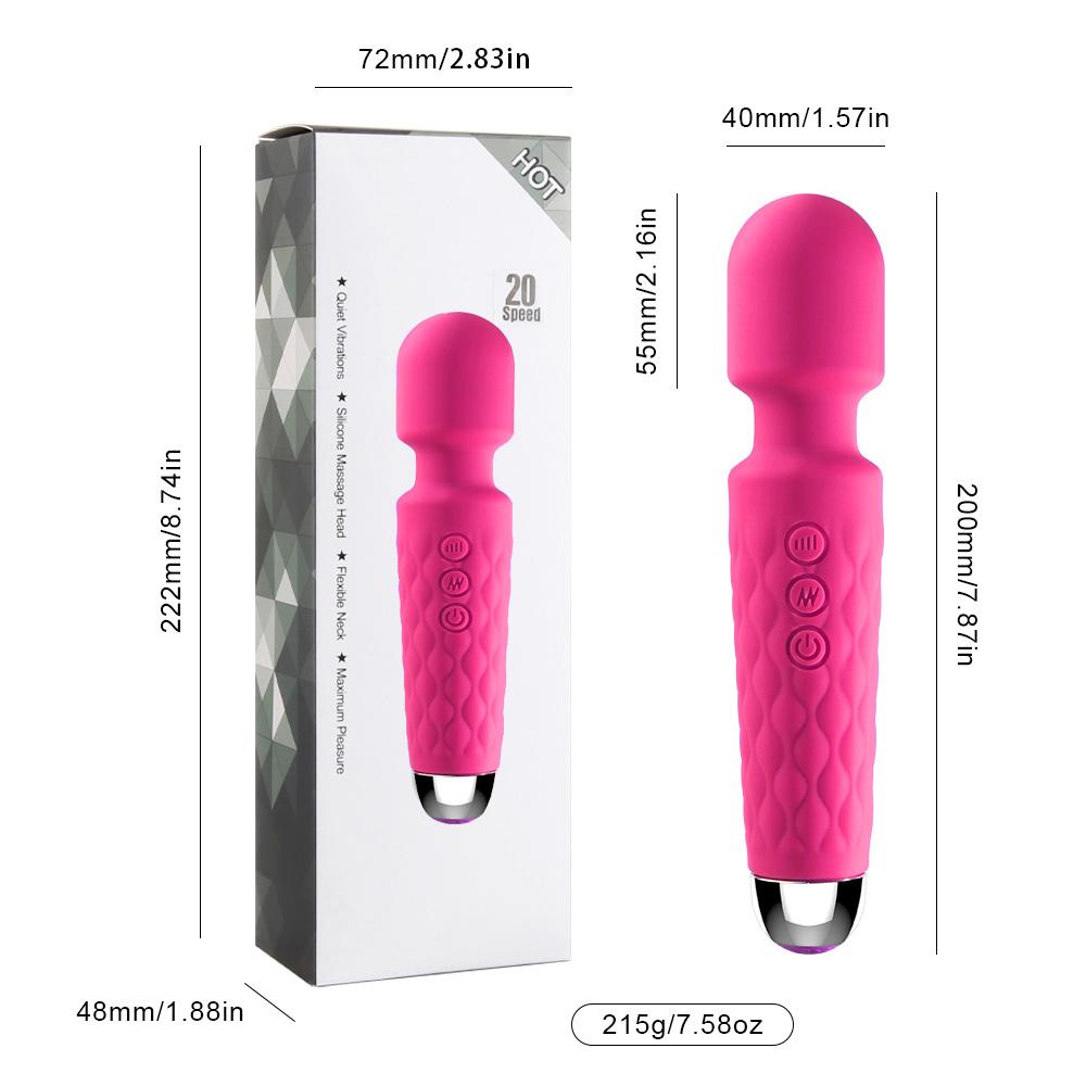 Clit Vibrator G-Spot Massager Wand Vibrating Vagina Stimulator Rechargeable Sex Toys for Women