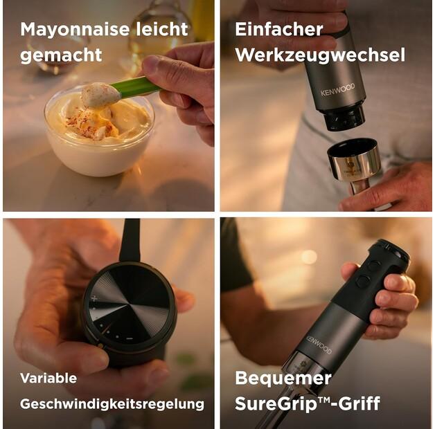 Immersion Blender Kenwood HBM80.322BK Triblade XL Pro (0W22111080)