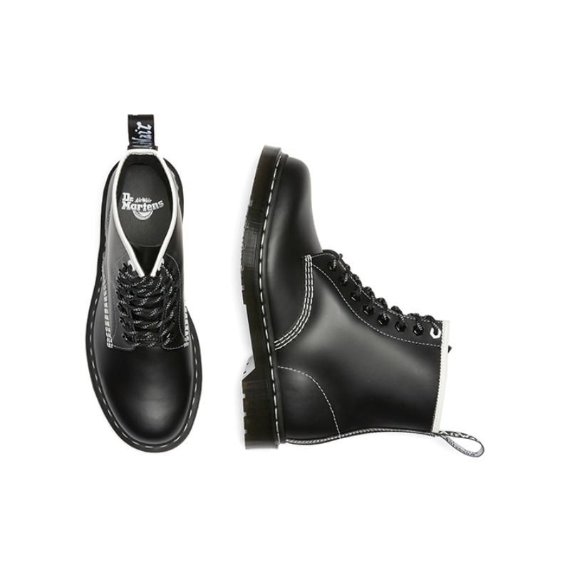 Dr. Martens Кожаные цветные глянцевые короткие ботинки Женские ботинки Черные 27303001