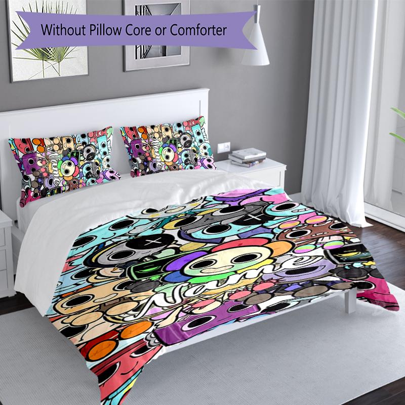 3pcs Custom Name game Dandy's World Bedding Set,Includes 1 Duvet Cover and 2 Pillowcases,All-season Bedroom Decor