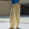 Летние корейские повседневные ленивые прохладные солнцезащитные брюки свободные дышащие повседневные брюки женские простые эластичные брюки на талии