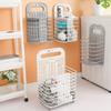 Plastic Collapsible Hanging Laundry Basket with Carry Handle Space-Saving Wall Hanging Laundry Basket Durable Tall Folding Plast