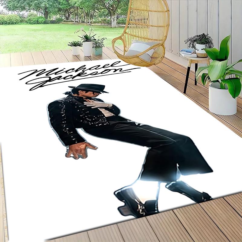 Michael Jackson Dance Pose Carpet Rug Soft Washable Antislip Home Living Room Sofa Mats Personalized Christmas Rug