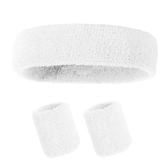 Набор повязок на голову для спорта Набор повязок на запястье Махровая ткань Теннис Гимнастика Повязка на запястье Спортивная