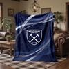 West Ham United Football Print Flannel Blanket Soft Warm Sofa Bed Throw Blanket For Home Office Bedroom