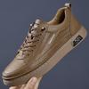 Personality Casual Leather Shoes for Men Lace-up Fashion Sneakers Classic Male Walking Shoes Tenis Masculino Man Vulcanize Shoes