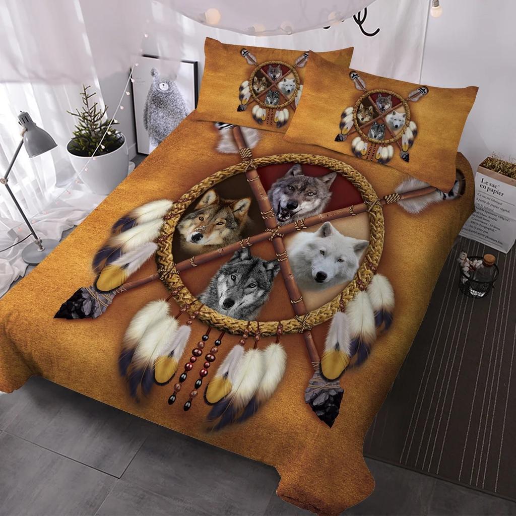 Digital Wolf Duvet/Doona Cover Set Single Twin Double Queen King Cal King Size Bed Linen Set