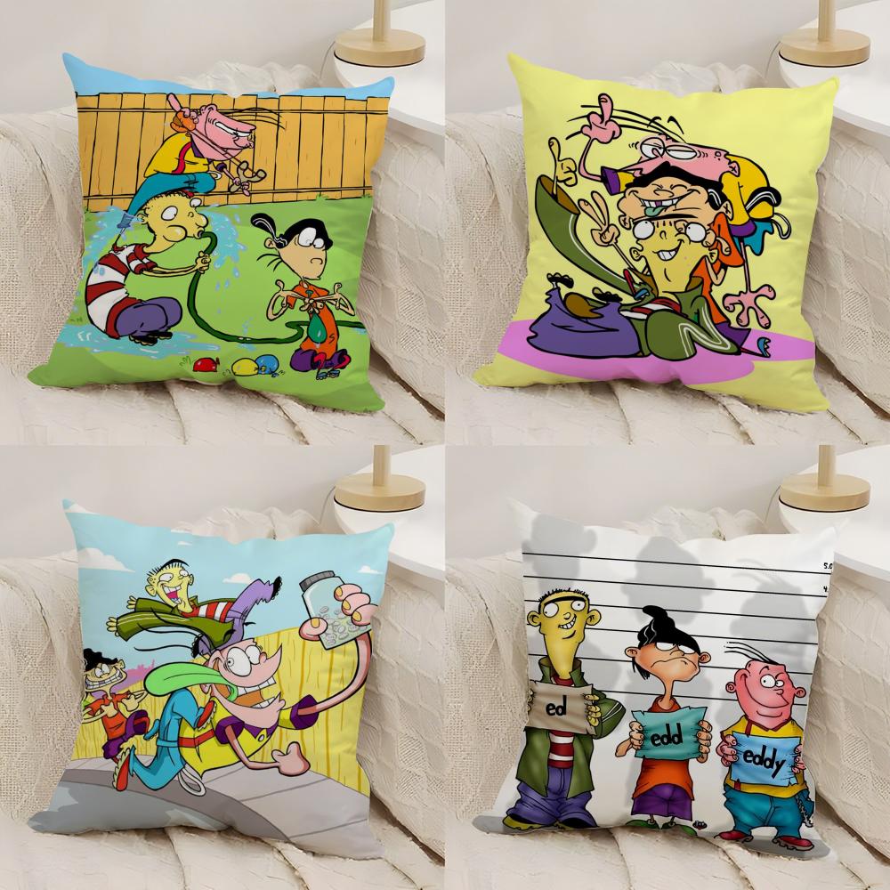 Чехол на подушку Ed, Edd n Eddy, шелковистый короткий плюш, двусторонний печатный наволочка для дивана, для всех сезонов, декор для дома, подарок