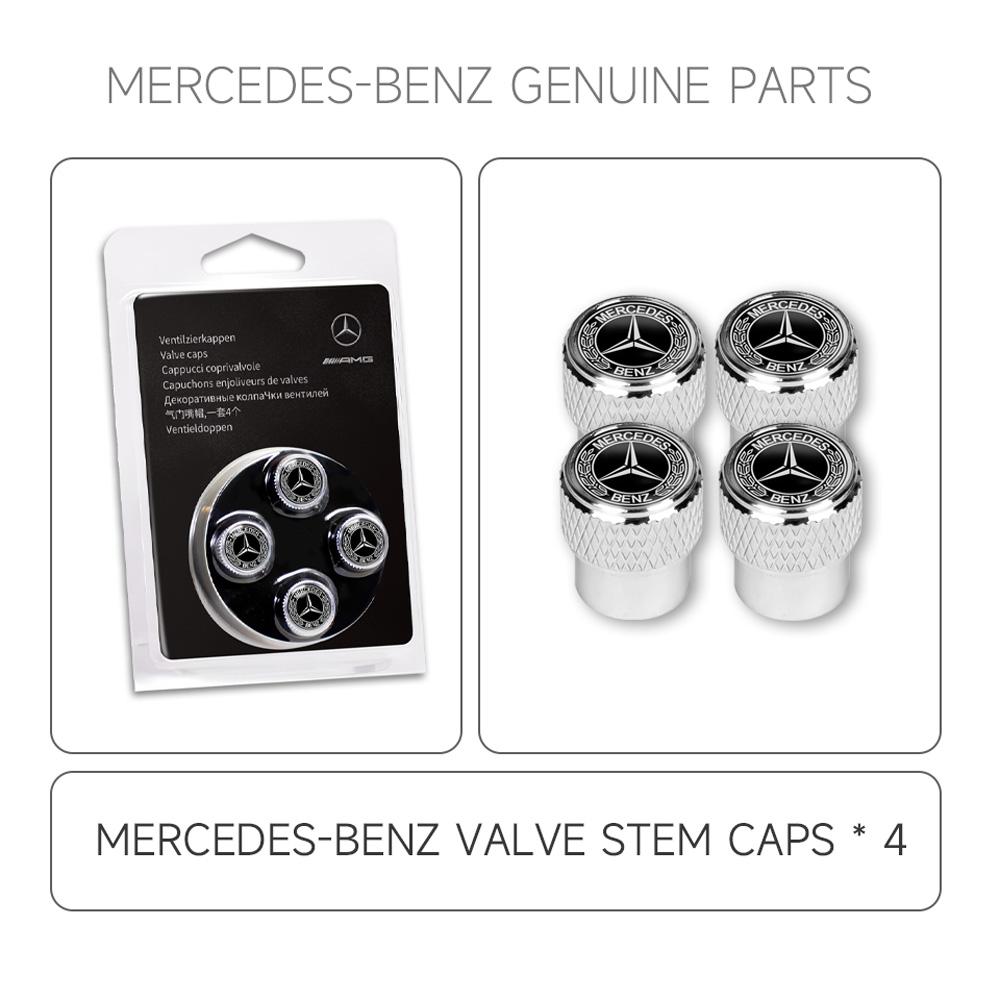 HQQM3 4Pcs Car Tire Valve Stems Cap Knurling Style Tire Valve Cap for Mercedes Benz AMG Brabus Maybach Smart W205 W204 GLC CLA GLK