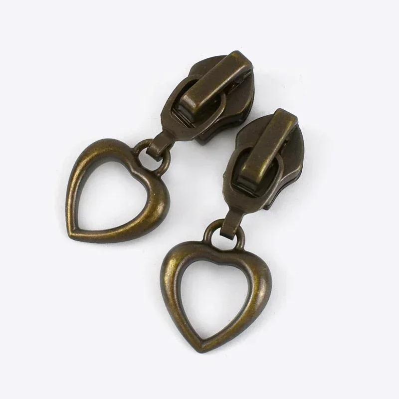 Meetee 5/10/20 шт. 5# Бегунок для молнии для нейлоновых молний Пластиковые спиральные молнии Головки бегунка Ремонтные наборы DIY Швейные аксессуары для одежды