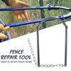 Инструмент для ремонта металлического забора, крепление проволочной сетки, ручной садовый инструмент для легкого восстановления забора, прочное оборудование для ремонта забора