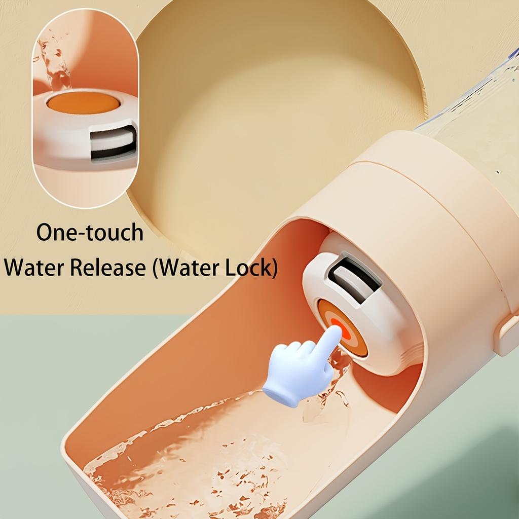 Портативная водонепроницаемая бутылка для воды для собак, складная дорожная чашка с ремешком для переноски, прочная пластиковая система гидратации для домашних животных для использования на открытом воздухе