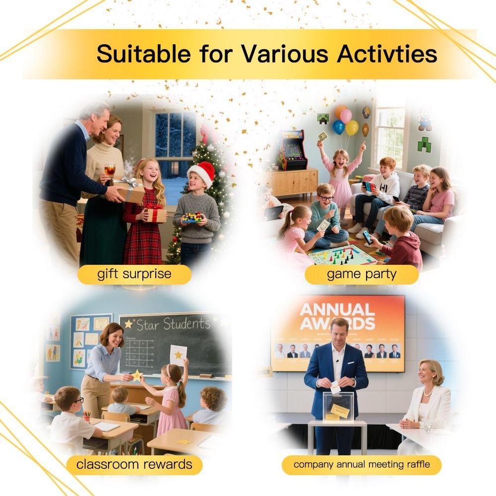 50 Pcs Santa and Tree Designs Christmas Scratch Off Cards Opaque Coating Raffle Ticket  Party Games