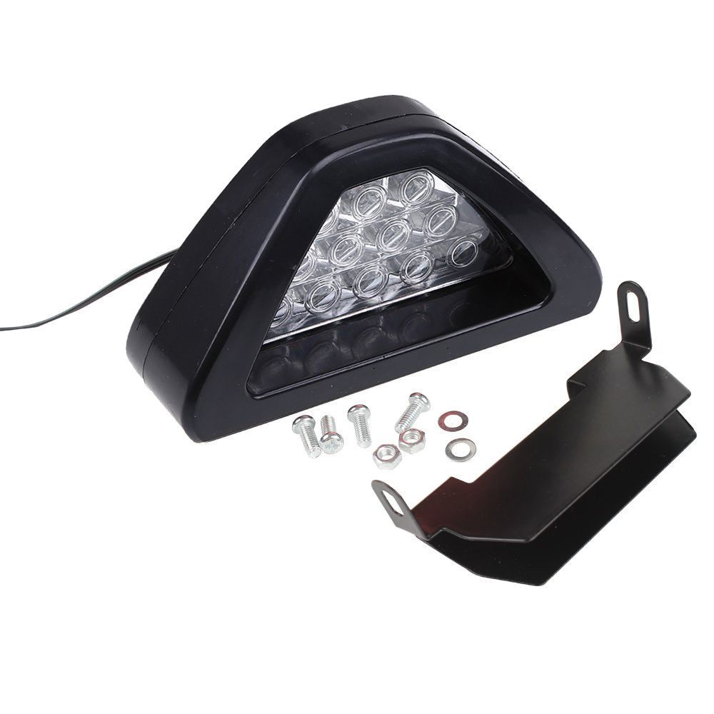Tail 12LED Triangle F1 Style Stop Light Rear Fog Light Third Brake Lamp Brake Signal Lamp