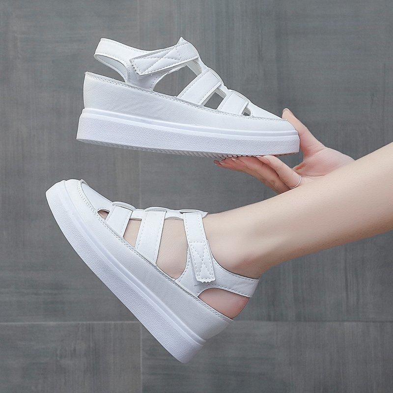 Summer New Single Shoes Inside Increase Thick Soled Beach Sandals Women