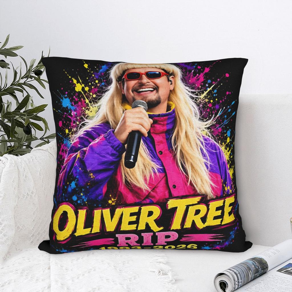 Наволочка Oliver Tree Rest In Peace 1993-2026 Графическая Наволочка Для Дивана Кушетки Кровати Гостиной Милая Забавная