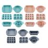 6Pcs Silicone Baking Mold Set for Oven Air Fryer Square Donut Muffin Toast Bread Mold Non-Stick Easy-Release Essential Home Baking Kit