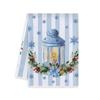 Blue Christmas Kitchen Towel & Dishcloth Combo Set