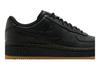Мужские кроссовки Nike Air Force 1 Low Luxe Черный с коричневой подошвой Черный/Черный-Загар-Желтый