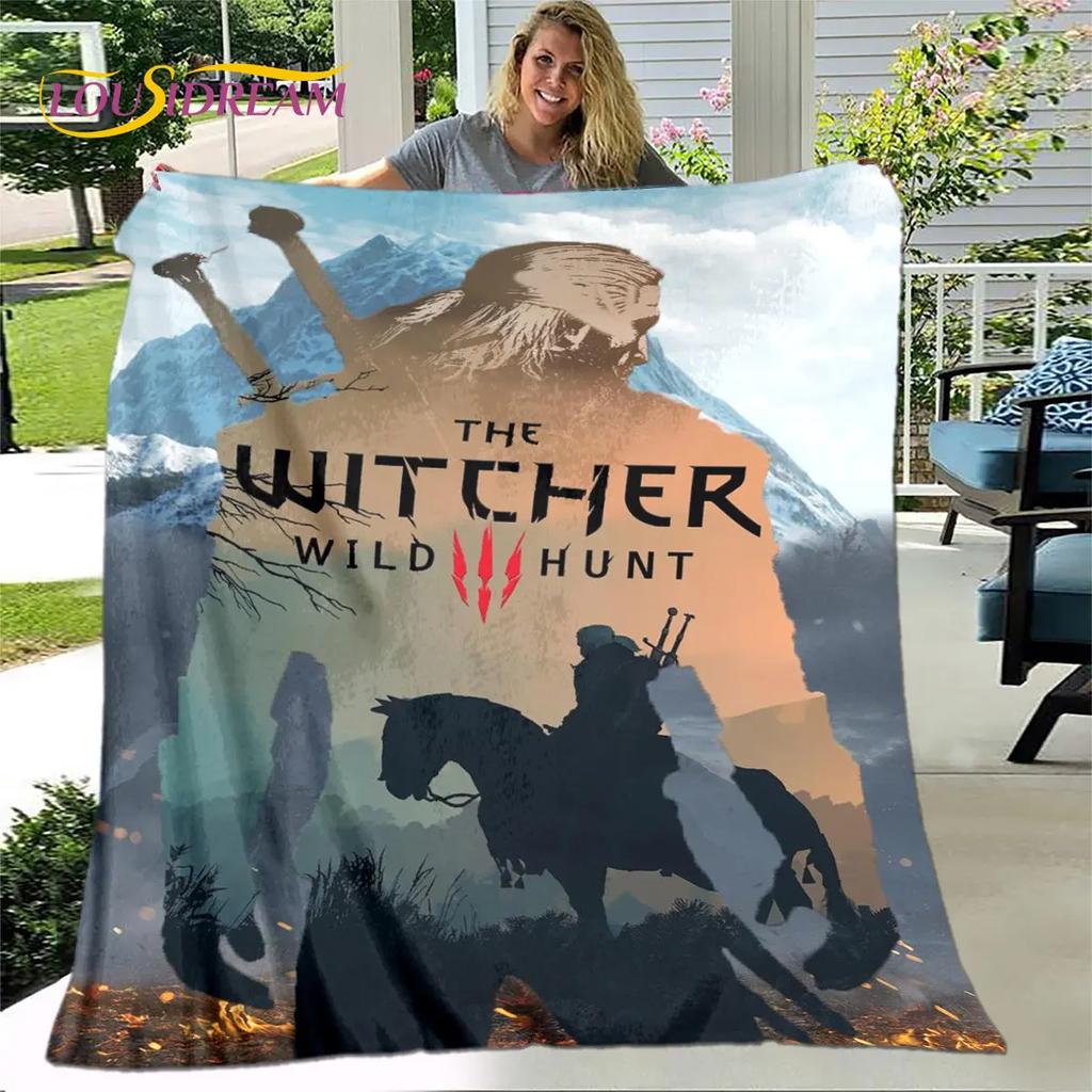 Плюшевое мягкое одеяло для геймеров The Witcher, Фланелевое одеяло-плед для гостиной, спальни, кровати, дивана, пикника, Покрывало