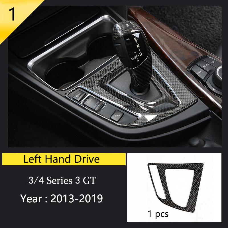 Car Styling Carbon fiber interior button panel Decoration Cover Trim Sticker frame For BMW 3 Series F30 3gt F34 F32 Accessories
