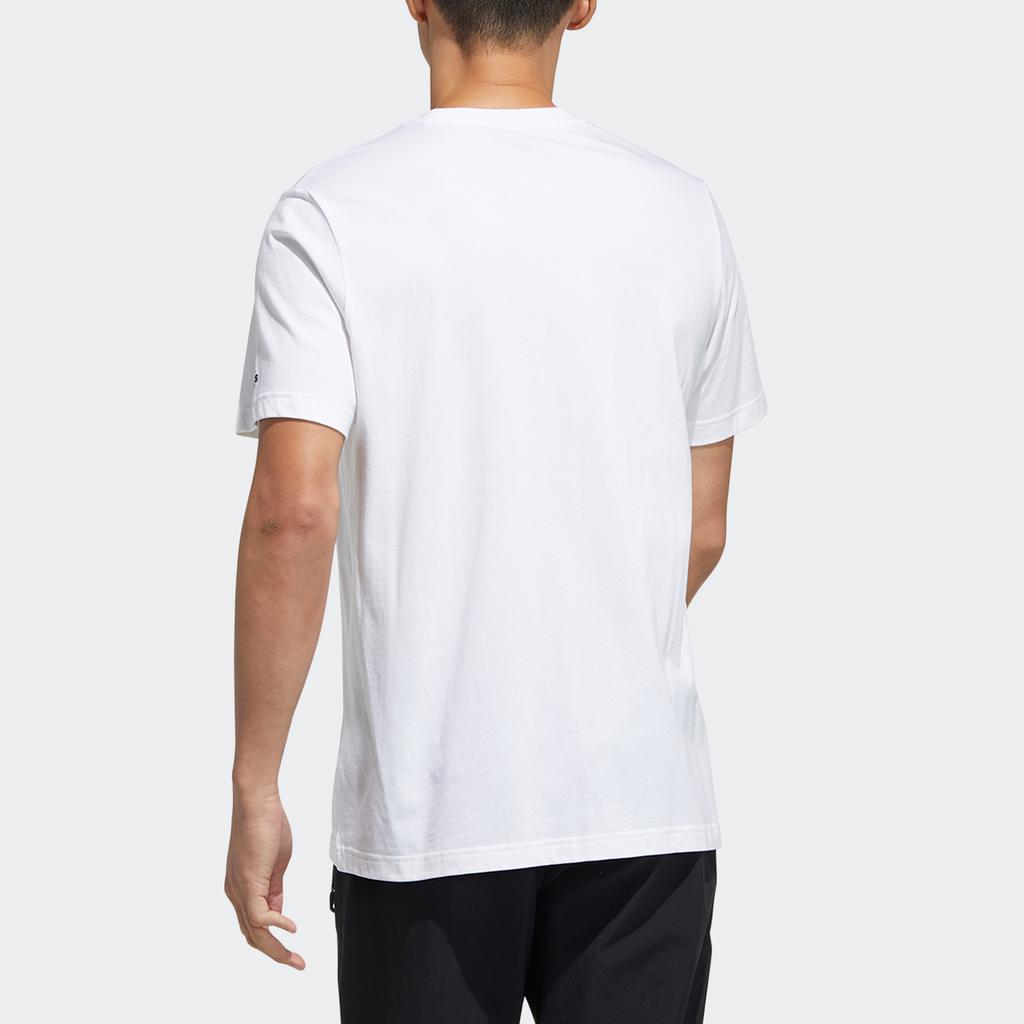Adidas T Shirts Unisex White Crew Neck Moderate Straight Fit GN7321