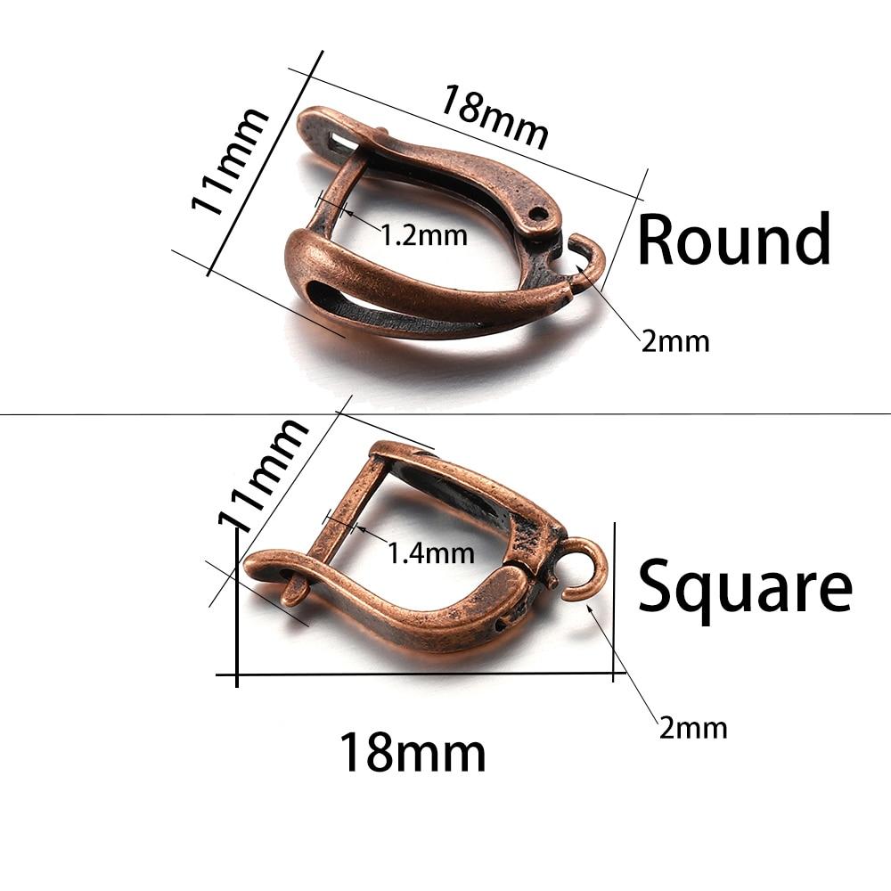 6-12 шт./лот, латунные французские серьги, крючки, зажимы, рычаг, задняя застежка с открытой петлей для изготовления ювелирных изделий своими руками, фурнитура, аксессуары