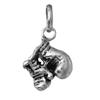 [N2915] - Silver Pendant 'Boxe' Silver (rhodium Plated) - 10x10 Mm